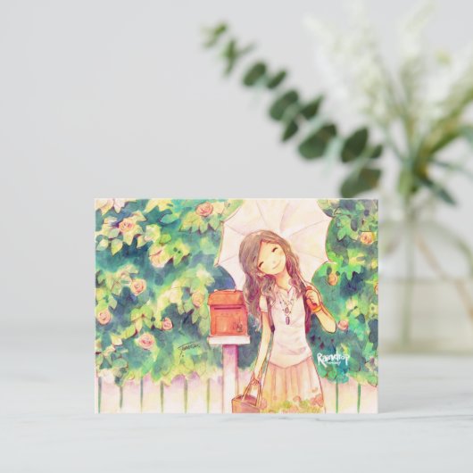 Liebe im Sommer Postkarte (Stehend Vorderseite)