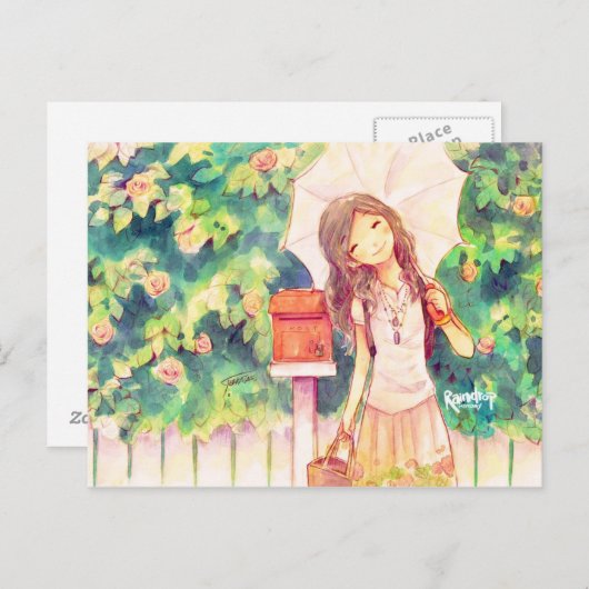 Liebe im Sommer Postkarte (Vorne/Hinten)