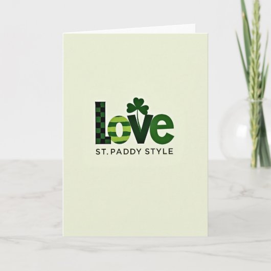 Liebe im St. Paddy-Stil Karte (Vorderseite)