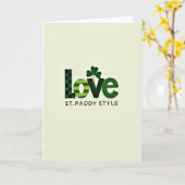 Liebe im St. Paddy-Stil Karte (Gelbe Blume)