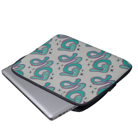 Liebe im Stil der 1960er Jahre Laptopschutzhülle (Vorne Knopf)