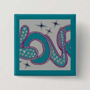 Liebe im Stil der 60er Jahre Button