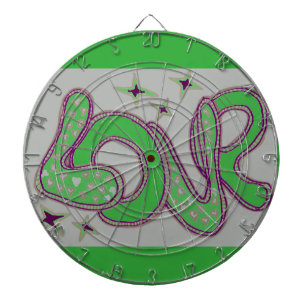 Liebe im Stil der 60er Jahre Dartscheibe