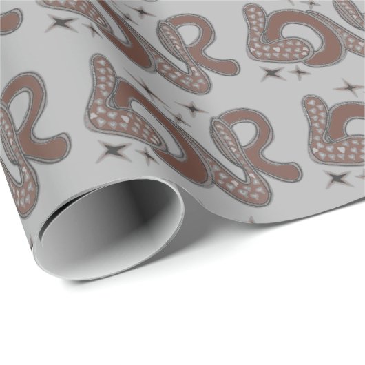 Liebe im Stil der 60er Jahre Geschenkpapier (Rolleneckpunkt)