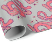 Liebe im Stil der 60er Jahre Geschenkpapier (Rolleneckpunkt)