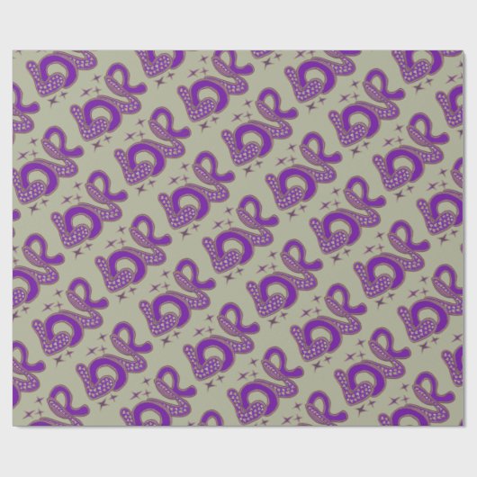 Liebe im Stil der 60er Jahre Geschenkpapier (Flach)