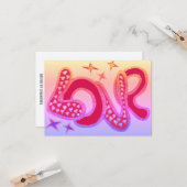 Liebe im Stil der 60er Jahre Karte (Vorderseite/Rückseite Beispiel)