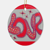 Liebe im Stil der 60er Jahre Keramikornament (Links)