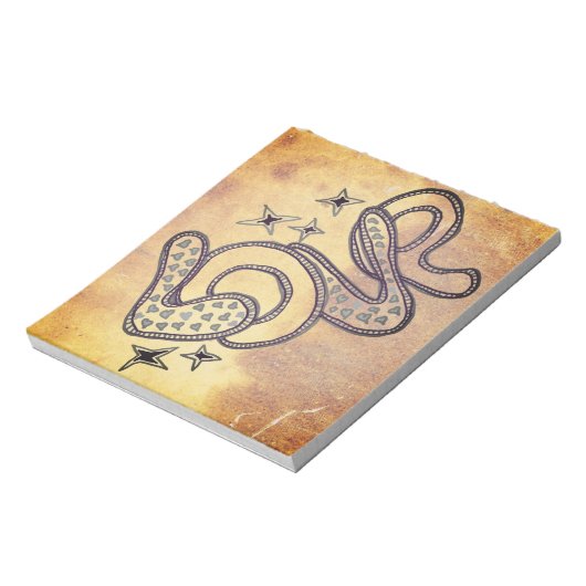 Liebe im Stil der 60er Jahre Notizblock (Rotiert)