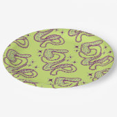 Liebe im Stil der 60er Jahre Pappteller (Schrägansicht)