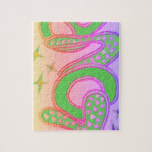 Liebe im Stil der 60er Jahre Puzzle (Vertikal)