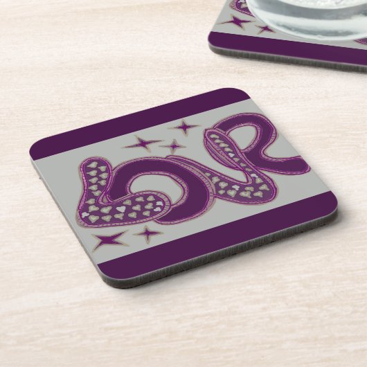 Liebe im Stil der 60er Jahre Untersetzer (Linke Seite)