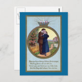 Liebe im Vintagen Romantik Postkarte (Vorne/Hinten)