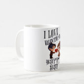 "Liebe im Vollblut - Valentinstag Blumendesign Kaffeetasse (Vorderseite Links)