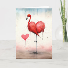 Liebe im vollen Zürichsee Valentine Flamingo Karte
