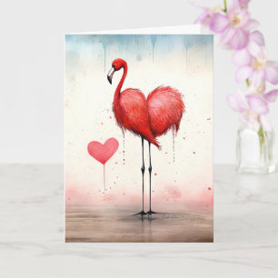 Liebe im vollen Zürichsee Valentine Flamingo Karte