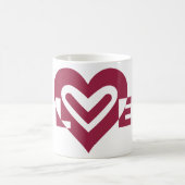 Liebe im Wein Lila Kaffeetasse (Mittel)
