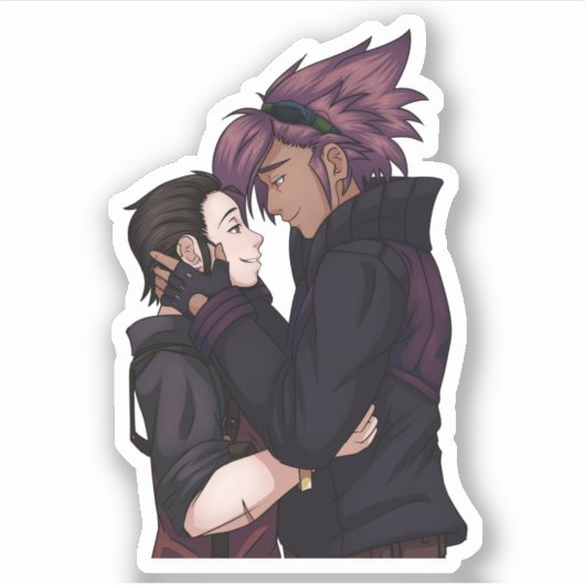 Liebe im Weltraum Aufkleber (Vorderseite)