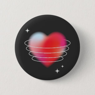 Liebe im Weltraum, Design-Valentinstag für die rot Button