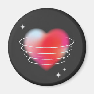 Liebe im Weltraum, Design-Valentinstag für die rot Magnet