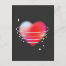 Liebe im Weltraum, Design-Valentinstag für die rot Postkarte