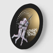 Liebe im Weltraum Große Wanduhr (Winkel)