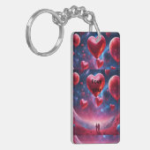 Liebe im Weltraum Schlüsselanhänger (Vorderseite links)