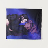 Liebe im Weltraum Wandteppich (Vorderseite (Horizontal))