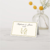 LIEBE Imitate Gold Escort Platzkarten Elfenbein BG (Vorderseite)
