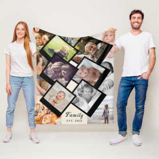 Liebe immer – 13-Foto-Familien-Erinnerungsdecke Fleecedecke