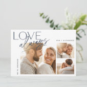 Liebe immer drei Verlobung für Fotosammlungen Ankündigung (Stehend Vorderseite)