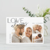 Liebe immer drei Verlobung für Fotosammlungen Ankündigung (Stehend Vorderseite)