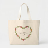 Liebe immer florale Jumbo-Tasche Jumbo Stoffbeutel (Vorne)