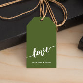 "Liebe immer für immer" Grün Geschenkanhänger