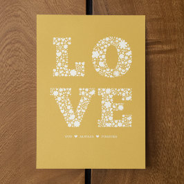 "LIEBE, immer, für immer" Senf-Liebe Feiertagskarte