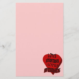 Liebe-immer Herz-Briefpapier Briefpapier