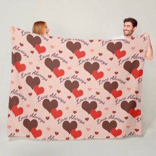 Liebe Immer Herzen Valentinsmuster Fleecedecke