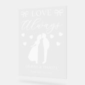 Liebe immer individuelle Hochzeit Acrylschild (Winkel)