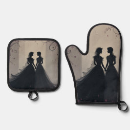 Liebe immer ofenhandschuh & Topflappen-Set