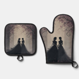 Liebe immer ofenhandschuh & Topflappen-Set