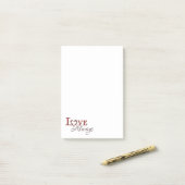 Liebe immer Red Tulip Herzkranz Post-it Klebezettel (Auf Schreibtisch)