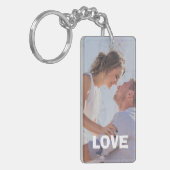 Liebe immer und für immer Personalisiertes Foto Sc Schlüsselanhänger (Vorderseite links)