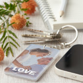 Liebe immer und für immer Personalisiertes Foto Sc Schlüsselanhänger (Vorderseite rechts)