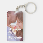 Liebe immer und für immer Personalisiertes Foto Sc Schlüsselanhänger (Rückseite)