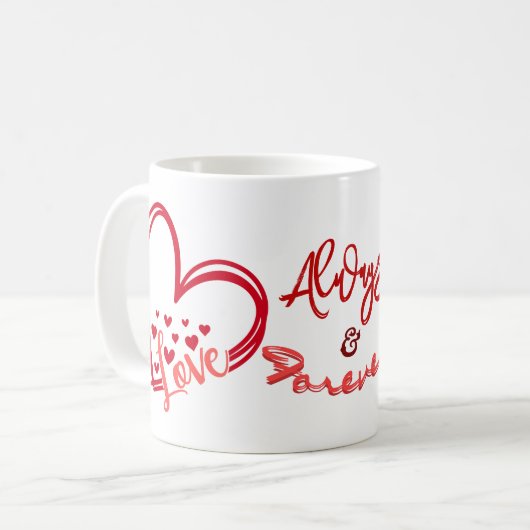 Liebe - Immer und immer Mu Kaffeetasse (Vorderseite Links)
