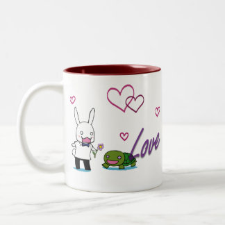 Liebe immer zweifarbige tasse