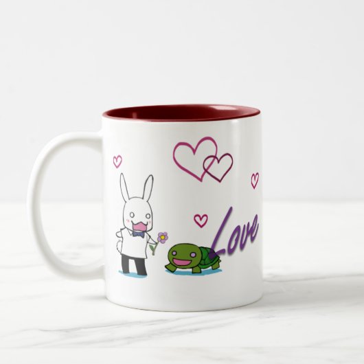 Liebe immer zweifarbige tasse (Links)