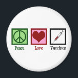 Liebe-Impfstoffe Magnet<br><div class="desc">Peace Liebe Vaccines Pro Impfung Geschenk für einen Kinderarzt, der Herdenimmunität mit Impfungen fördert.</div>
