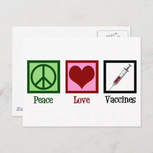 Liebe-Impfstoffe Postkarte (Vorne/Hinten)