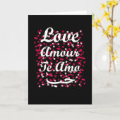 Liebe in 4 Sprachen Englisch Französisch Italienis Karte (Gelbe Blume)